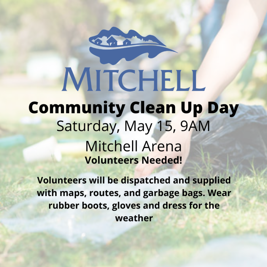 Community clean-up day. May 15 at 9am.